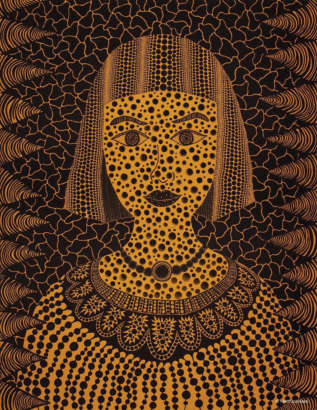 Yayoi Kusama. PORTRAIT, 2015. Acrylic on canvas. 145.5x112cm. Collection of Amoli Foundation Ltd.© YAYOI KUSAMA.jpg