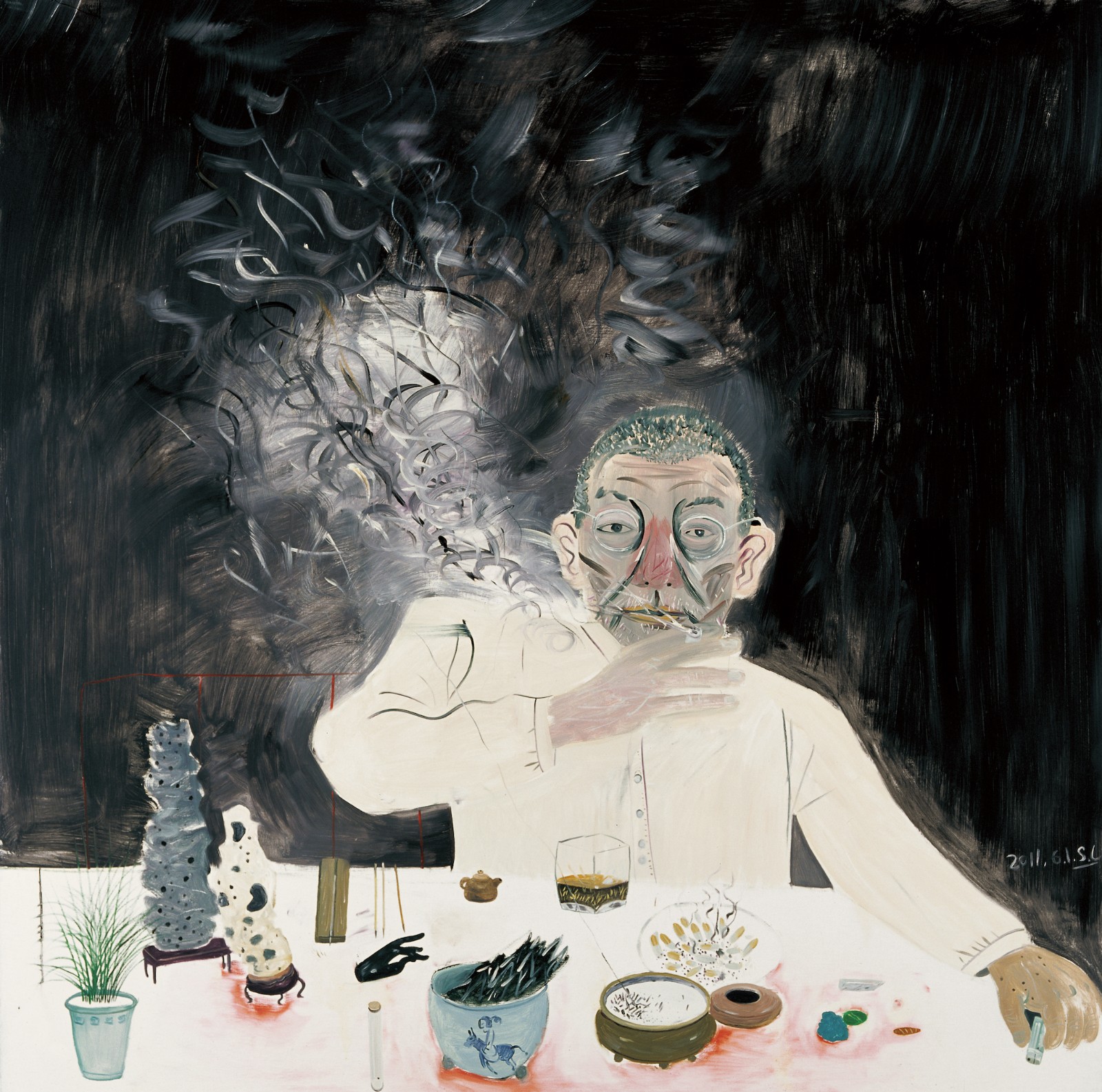 26《棋楠》，布面油画，200×200cm，2011.jpg