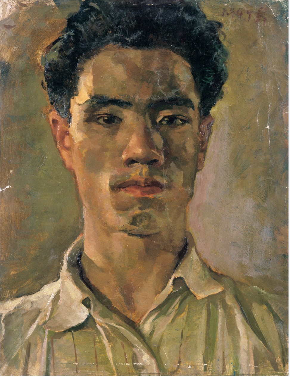 10 Dai Ze, “Self-Portrait”, 26×34cm, Oil on paper, 1949, private collection.jpg