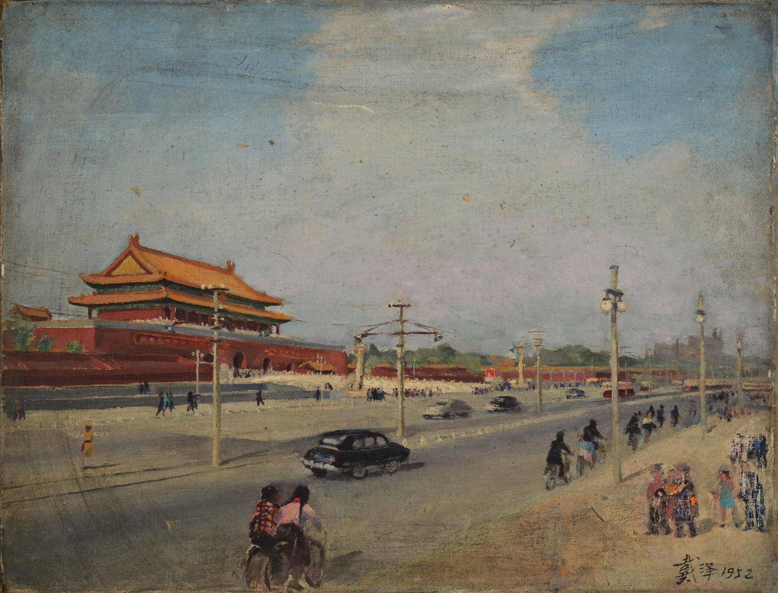 19 Dai Ze, “Tiananmen”, 40.5×52.5cm, Oil on canvas, 1952, private collection.jpg