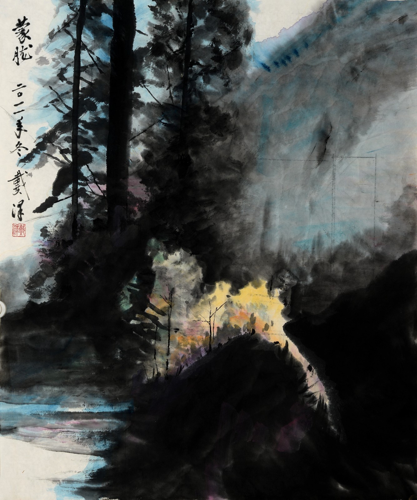 63 Dai Ze, “Hazy”, 66×44.5cm, Chinese painting on paper, 2011, private collection.jpg