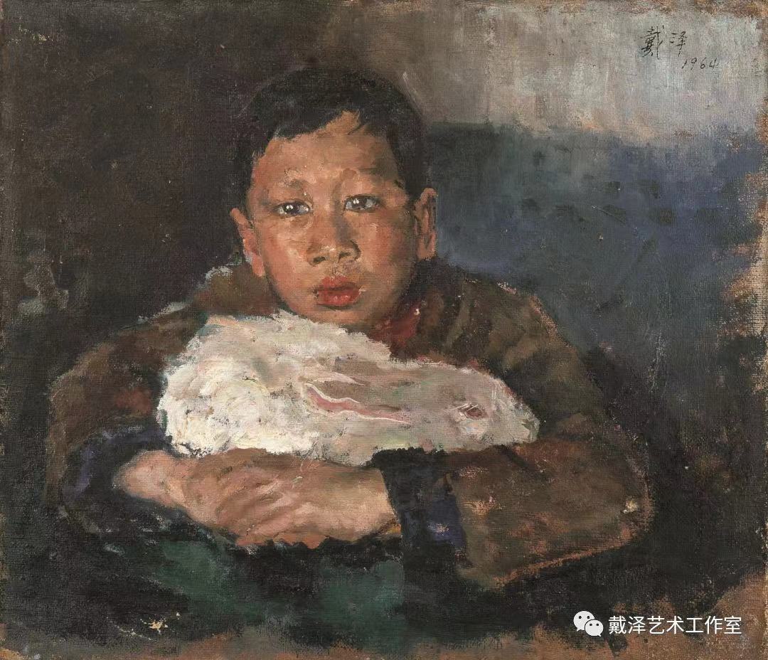 40 戴泽 小兔子 布面油画 1964年.jpeg