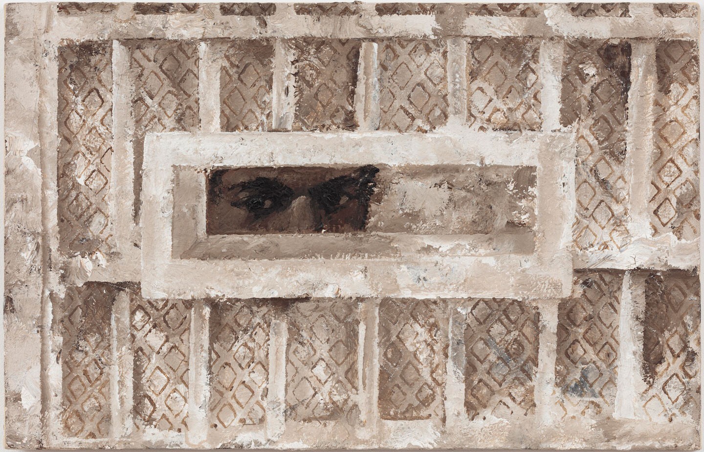 Martin Wong, Cell Door Slot, 1986. Acrylic on canvas, 45.7 x 71.1 cm. Courtesy of the Martin Wong Foundation and P.P.O.W, New York. © Martin Wong Foundation..jpg