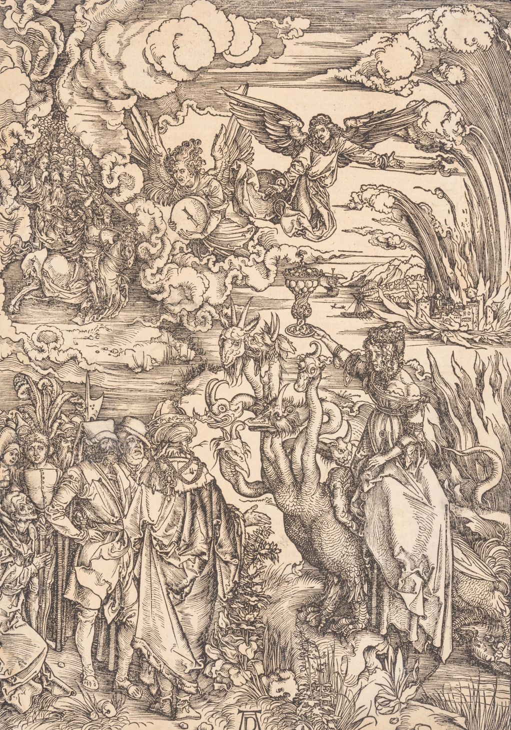 4.《启示录》之《巴比伦妓女》  The Whore of Babylon (Apocalypse) 阿尔布雷特·丢勒 Albrecht Dürer 1496.jpg