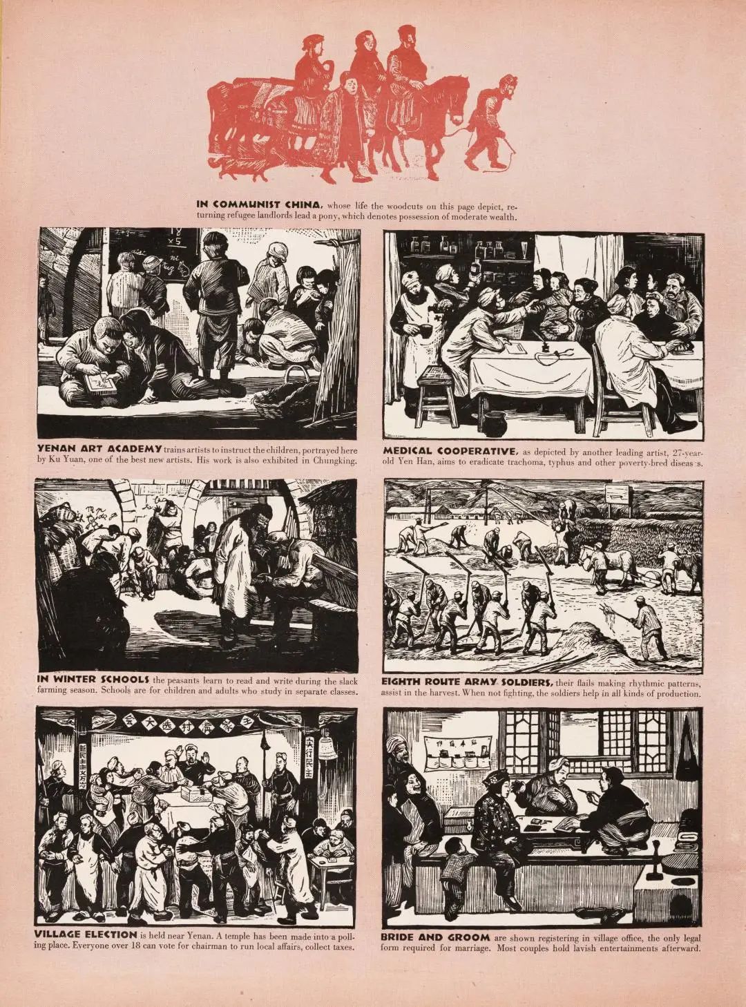 20.《生活》杂志刊载《鲁艺木刻选》 Selected Woodcuts by Luxun Academy of Art, published in Life magazine.  1945 .jpg