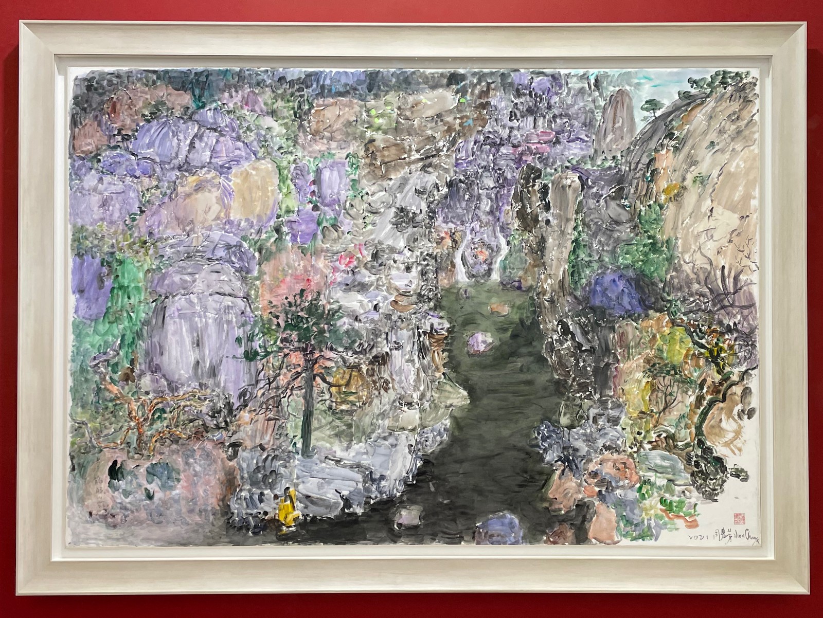 19 周春芽 龙眠山庄 纸上丙烯 150x210cm  2022.jpeg