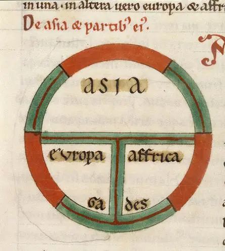 图4 Isadore of Seville,《T-O图》，载《词源学》（Etymologiae）, 此图约绘于1200年.jpg