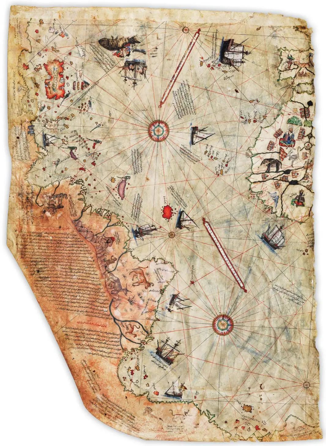 图15《皮里·雷斯地图》（Piri Reis Map），约90 x 63厘米，藏土耳其伊斯坦布尔托普卡皮宫图书馆，1513年.jpg