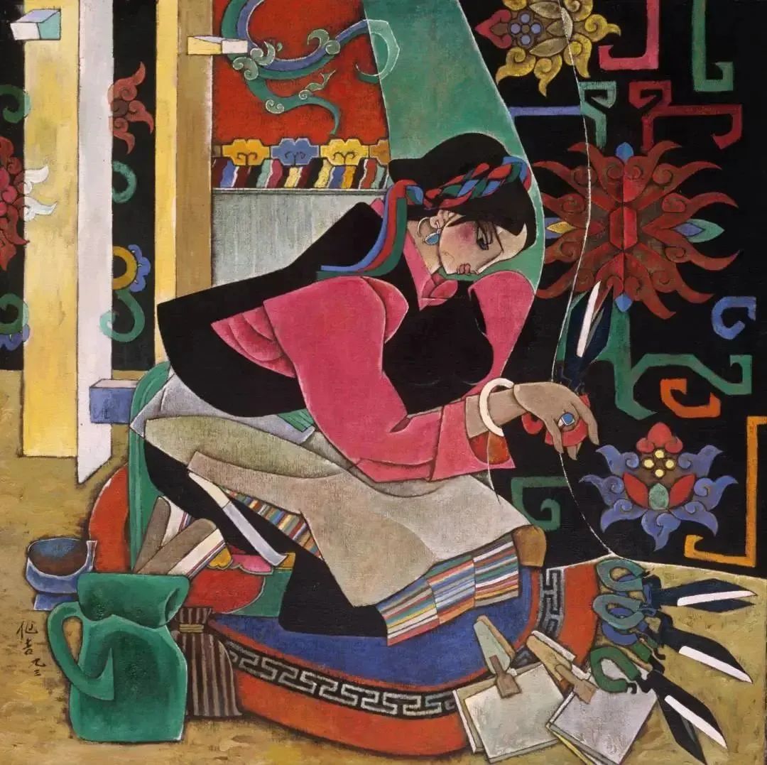 《织女》 油画  150×150cm  1994年.jpg