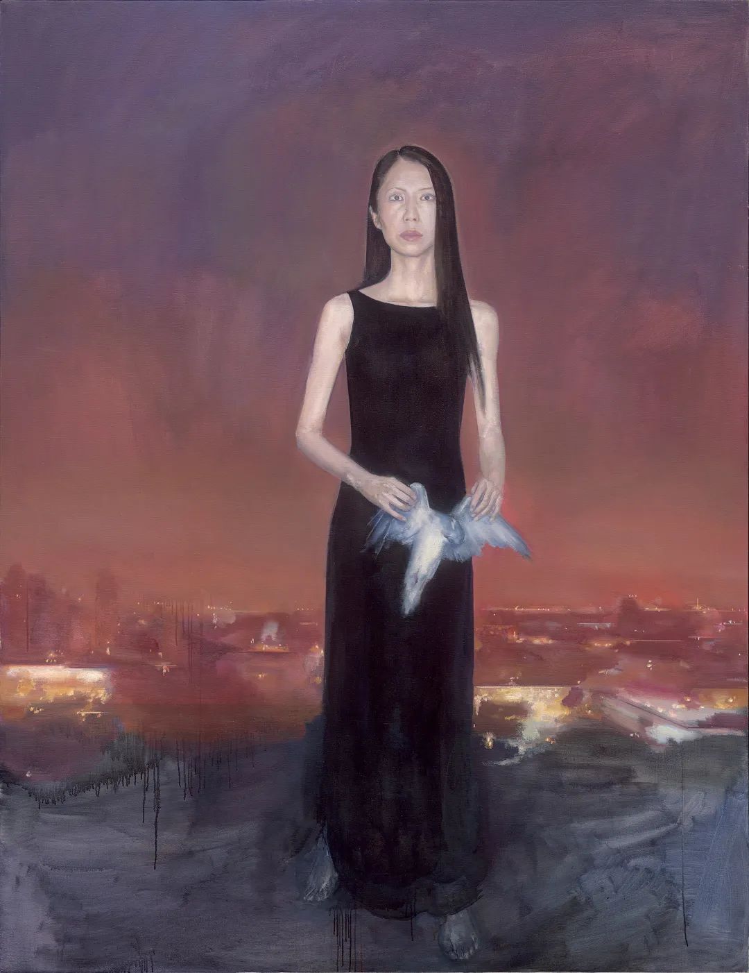 《弥漫在夜幕下的毒素》，布面丙烯，240×190cm，2005.jpg