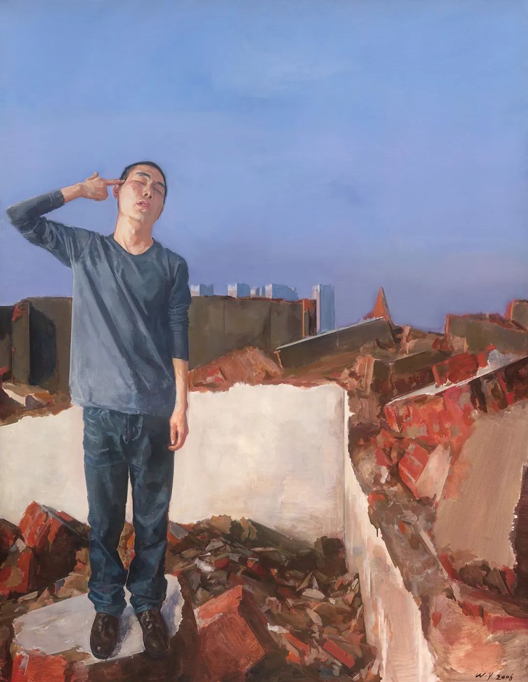 《死亡游戏》，布面丙烯，240×190cm，2006.jpg