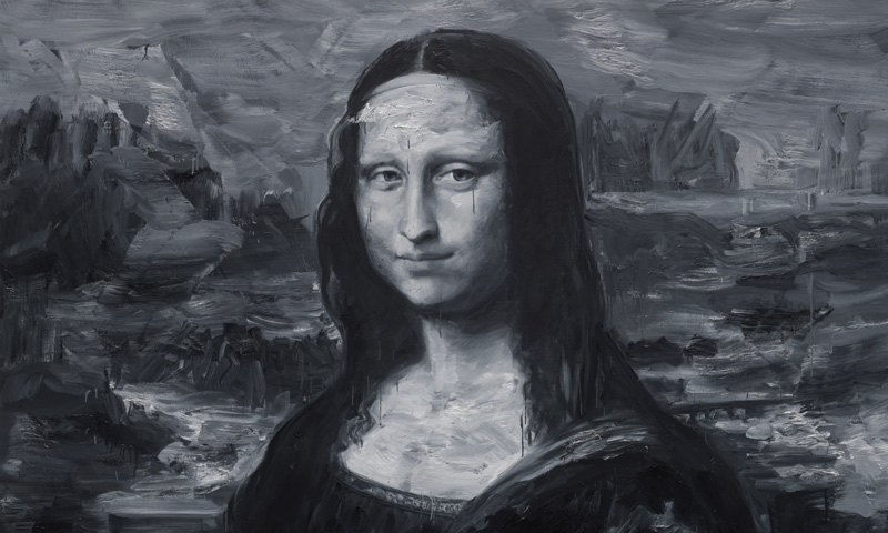 Yan Pei-Ming, Les Funérailles de Monna Lisa (det.), 2009. Photo André Morin © Yan Pei-Ming, ADAGP, Paris, 2023.jpg