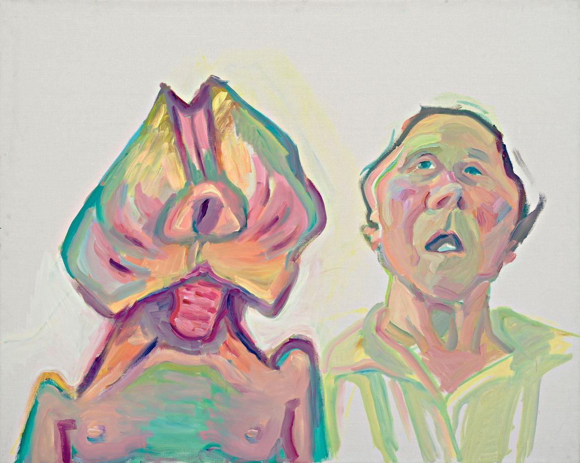 Maria Lassnig, Two Ways of Being (Double Self-Portrait), 2000, oil on canvas, 100 × 125 cm.© Maria Lassnig Foundation.jpg