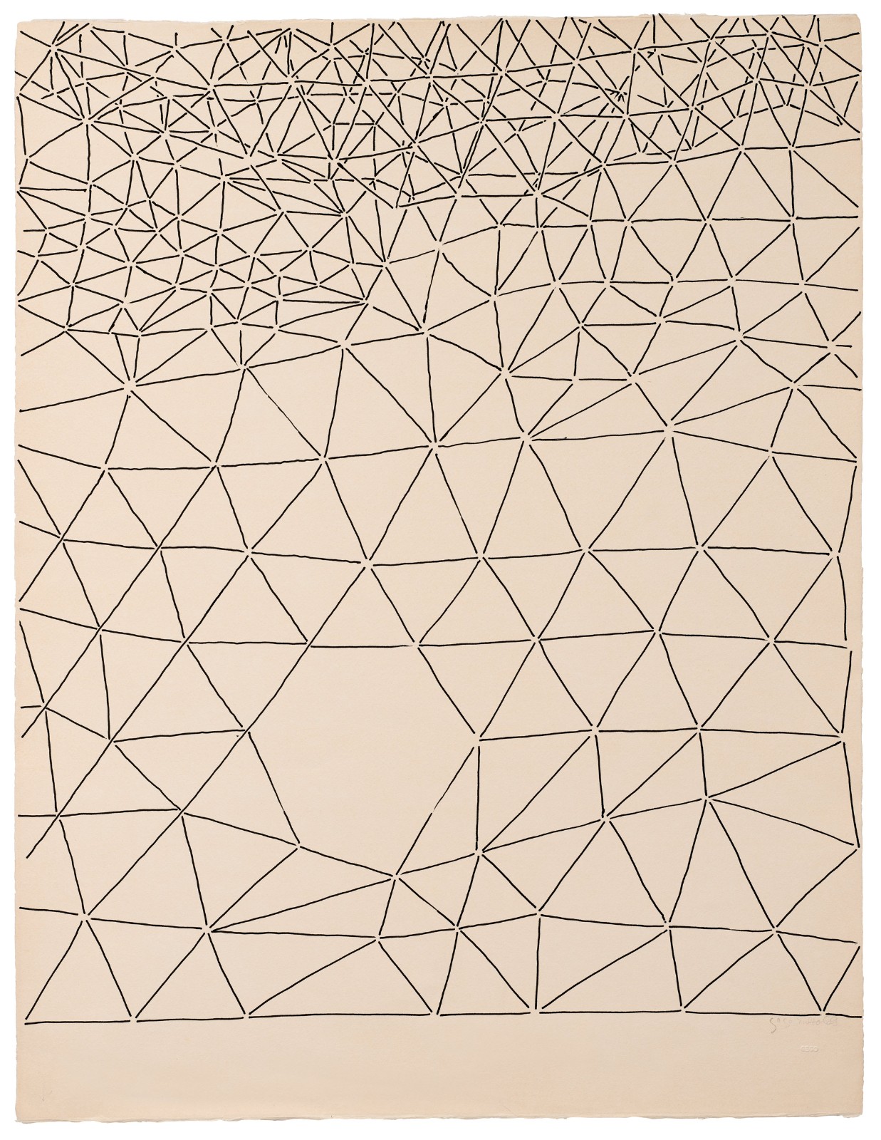 12.格戈，《网》，纸面墨水，1969年，图片来源于格戈基金会Gego, Reticuláreas, ink on paper, 1969, Foundación Gego.jpg