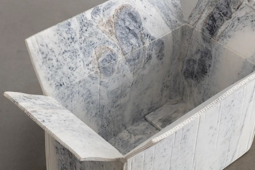 Hu Qingyan, The World of Silence XXI, 2023, marble, 43 × 71 × 46 cm, detail.jpg