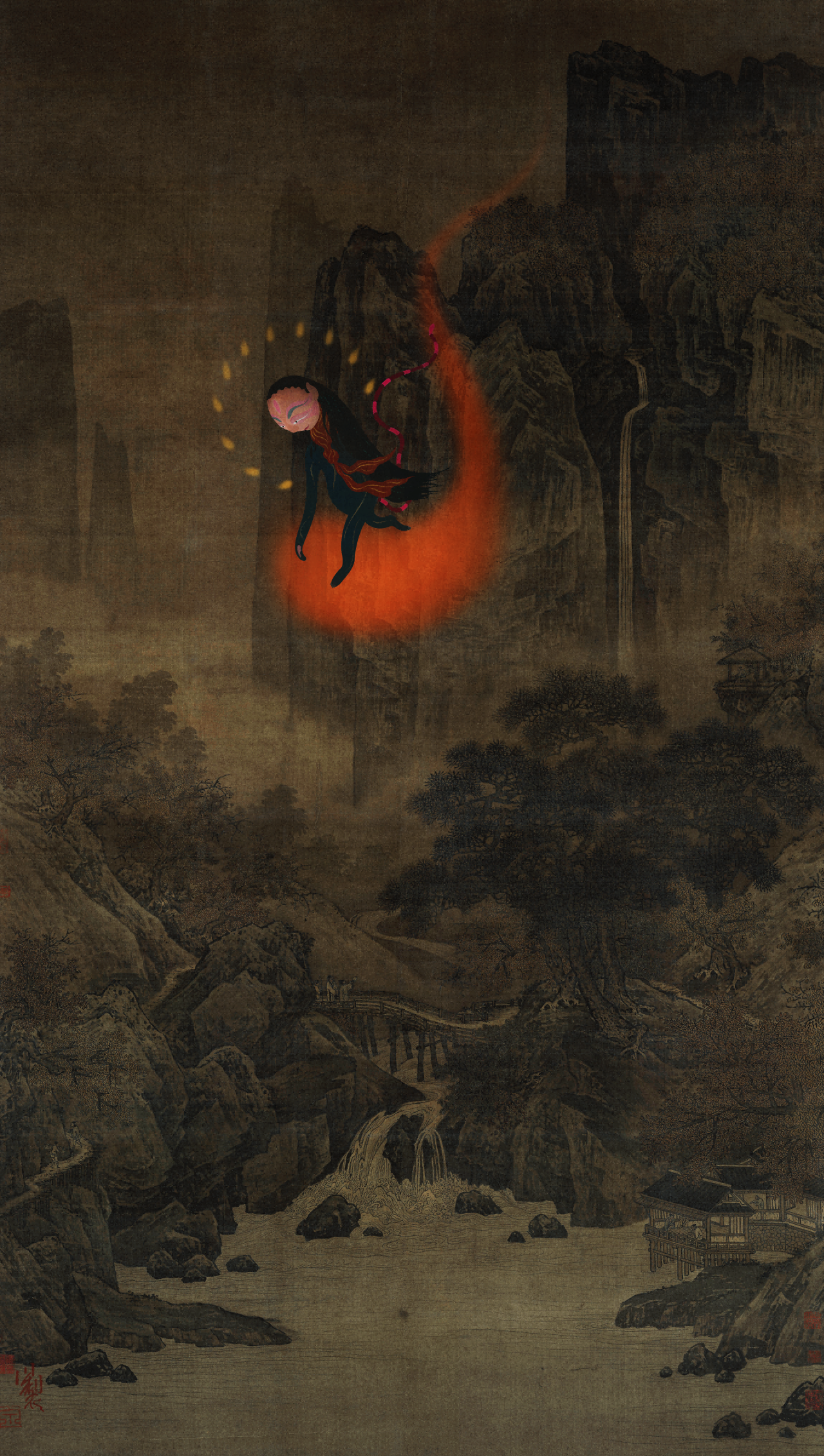 19 Tai Feng in Autumn Mountain, Archival Inkjet Print, 120cm×212cm, 2023.png