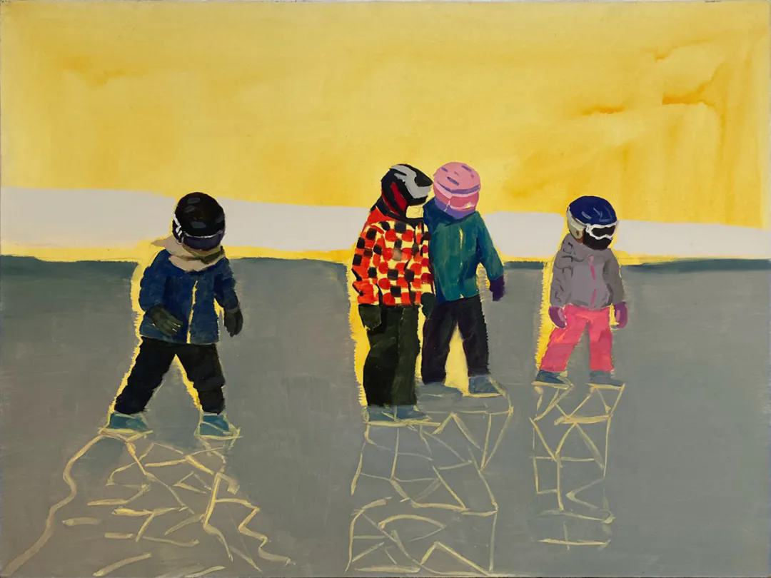 14 Zhou Ting, First Skiing in Hanover, Oil on canvas, 90cm×120cm, 2020.png